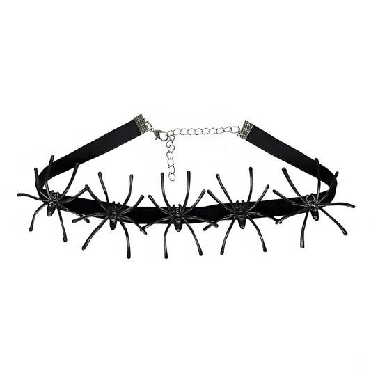 Black Spiders Necklace for Halloween Party