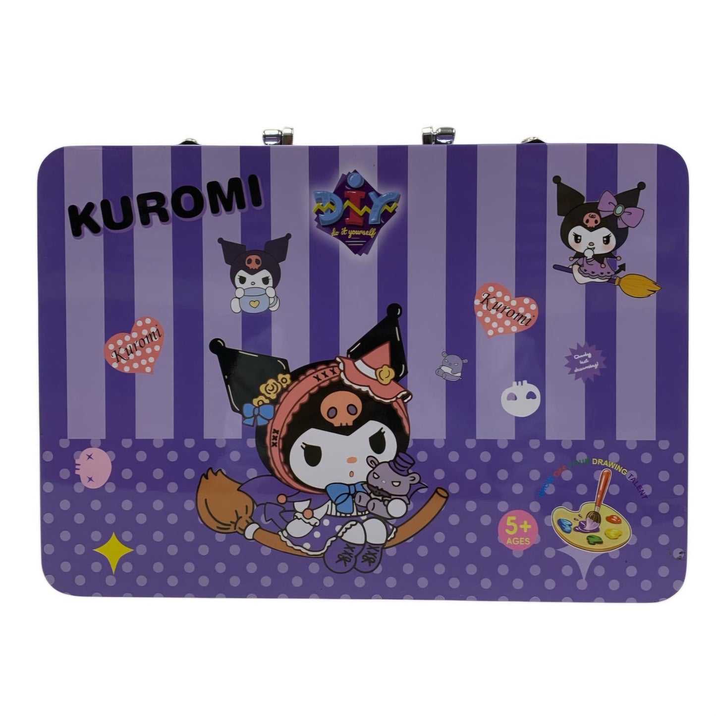 Kuromi metal breafcase art kit set for kids above 5 years old