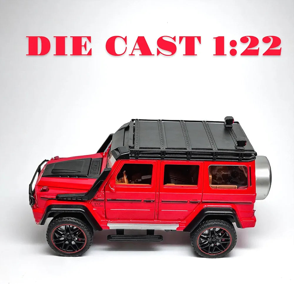 Mercedes-Benz G RC Car, 1:22 Scale,Die-Cast Model with Openable Doors, Lights and Smoke Effects, Toy