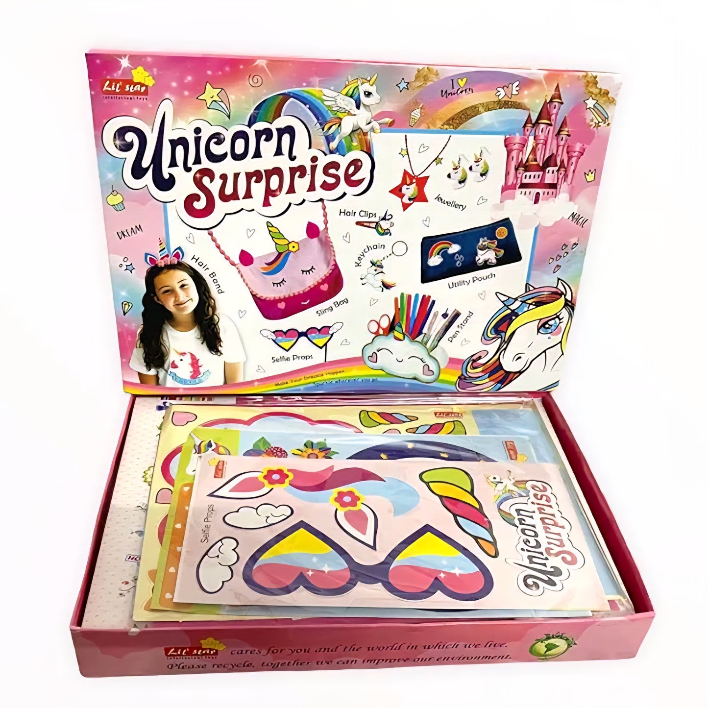 Unicorn Surprise Theme- DIY- Art and Craft Kit for Girls 6+ Age/Enhance Imaginary & Creative Skills