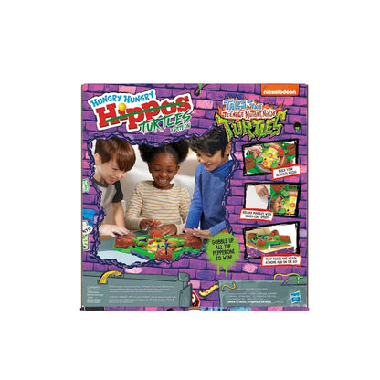 Hungry Hungry Hippos: Teenage Mutant Ninja Turtles Edition Game | From 4 years | From 2 to 4 players Children's board games | Preschool gifts
