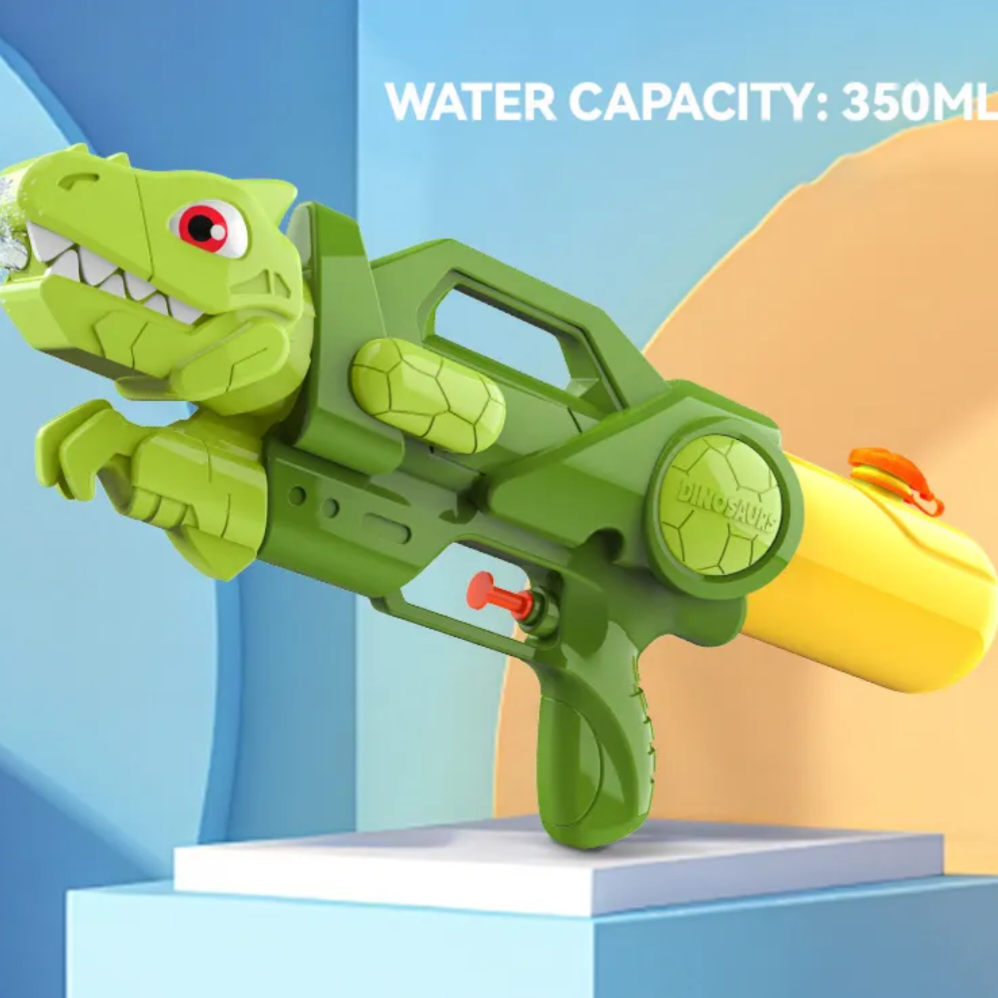 Dinosaur Water Gun Summer Beach Toy, Mini Pressure Water Shooter for Kids, Cool Summer Fun