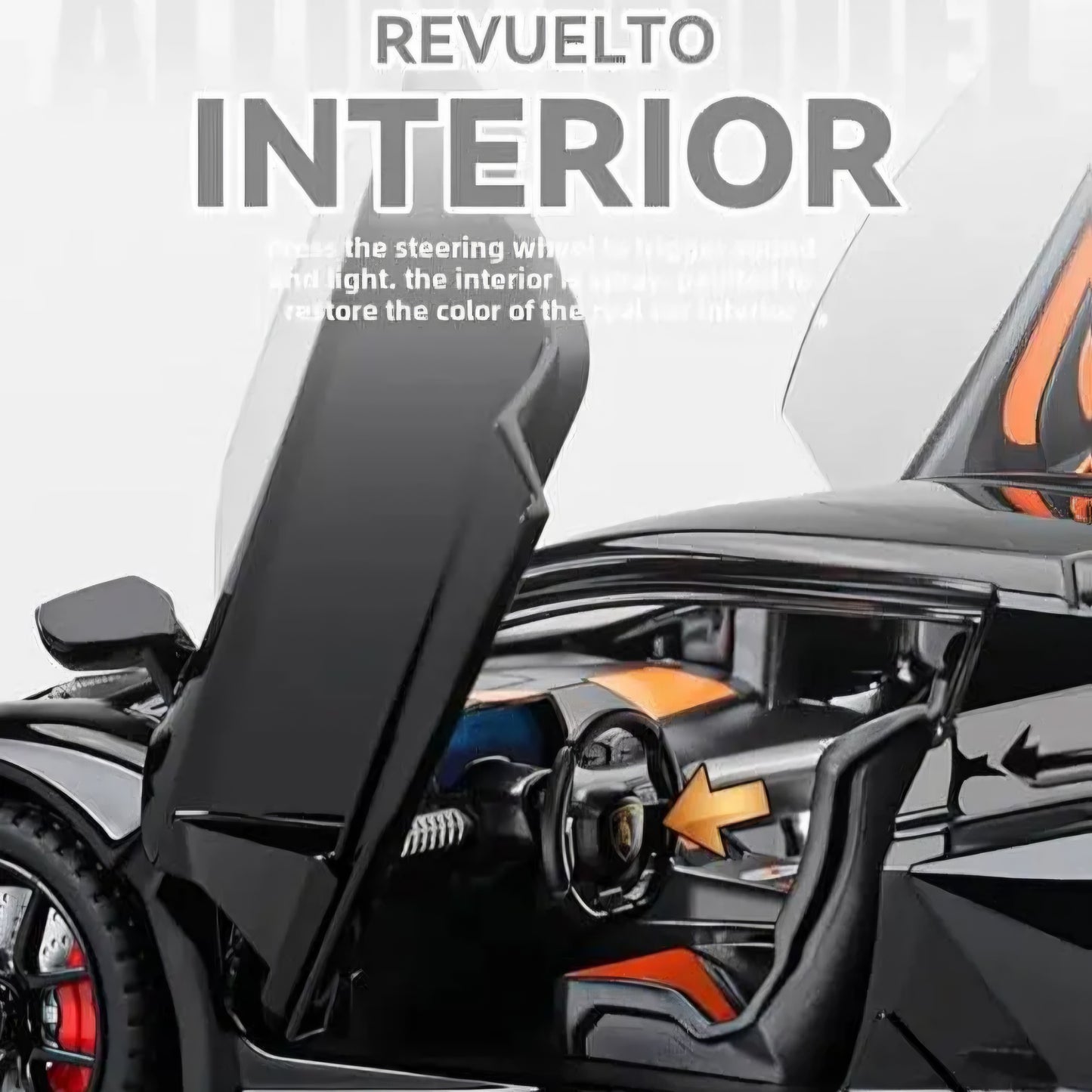 Lamborghini Alloy Metal Pull Back Die-cast Car Model with Sound Light Mini Auto Toy for Kids Metal Model Toy Car with Sound and Light