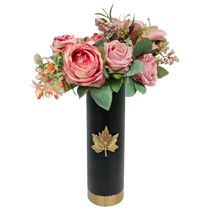 Modern Black Metal Decorative Flower Vase