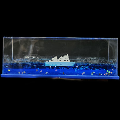 Liquid Wave Cruise Ship Decoration,Cruise Ship That No Longer Sinks, for Car Dashboard Decorative Showpiece/Idol, Paperweight, Home Decor Decoration & Gifting Purpose