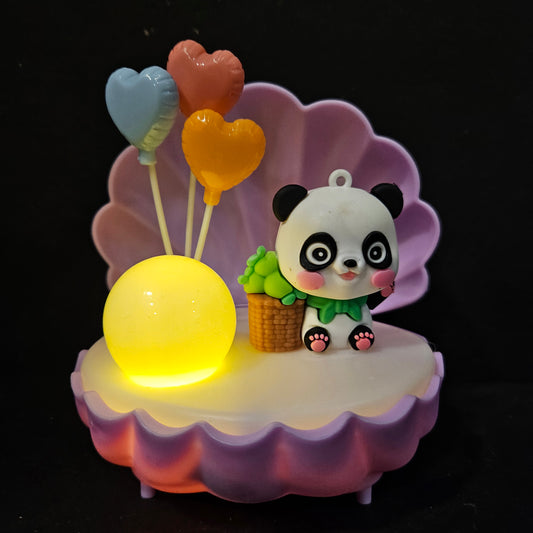 Sea shell Shaped panda Balloons lighting Showpiece Figurine for couple gifting