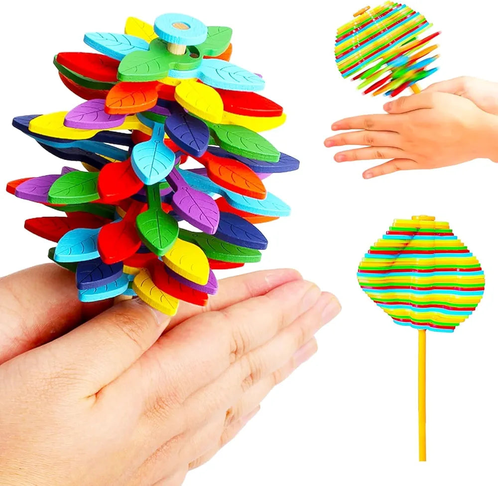 Candy Flower Toy for Kids, Stress Relief Toy, Lollipop Shaped Hand Fidget Spinner, Colourful Twisting and Rotating Flower, Durable, Fun Stress Buster Gift