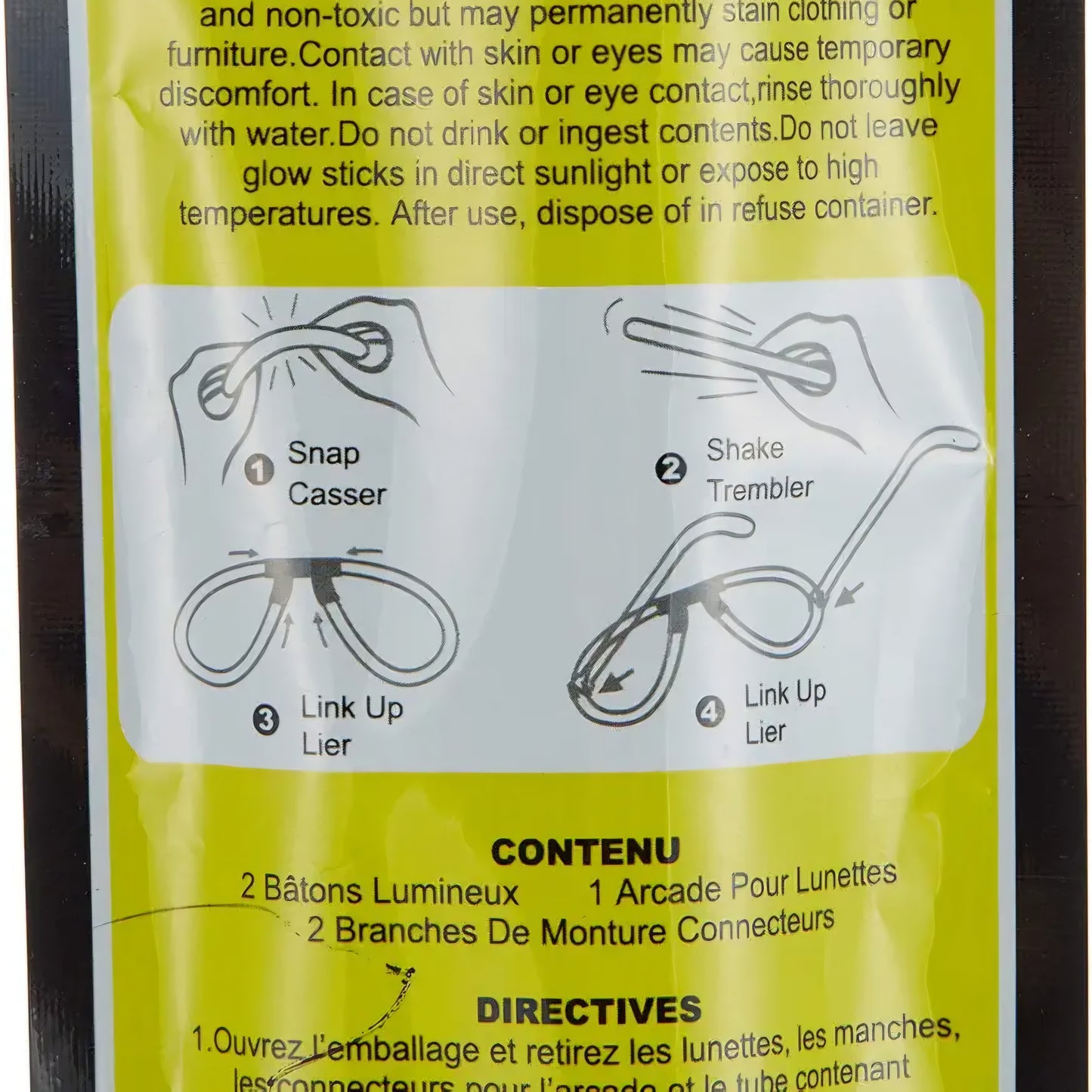 Glow Eye Glasses easy to active for fun&safety glows for hours