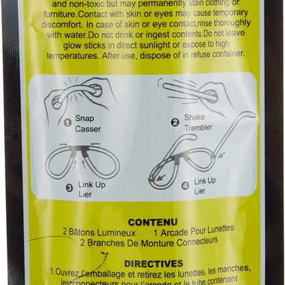 Glow Eye Glasses easy to active for fun&safety glows for hours