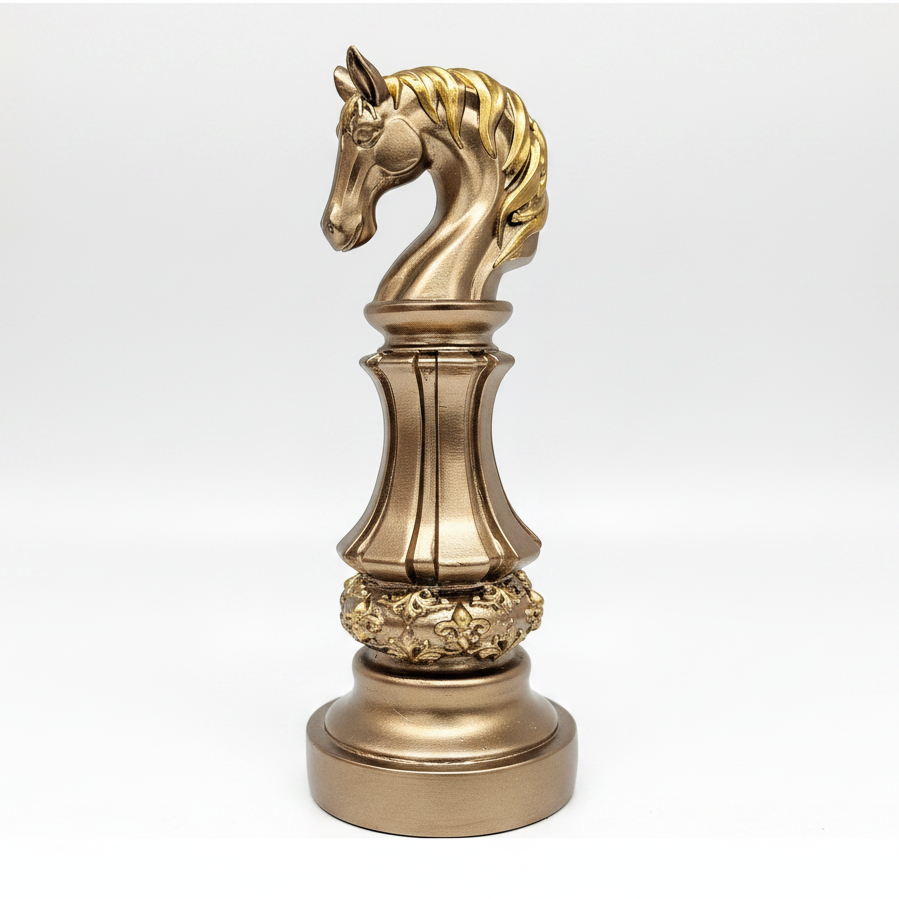 Knight Horse Chess Piece Statue Sculpture Collectible Figurine for Home House Office Table Decor