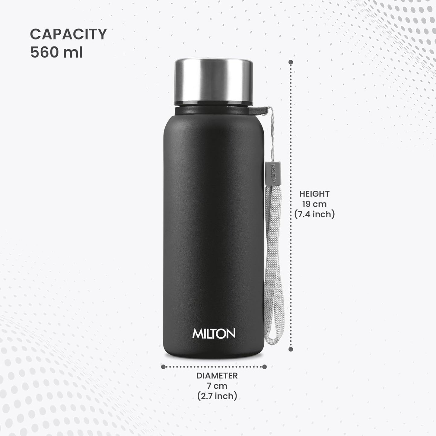 Brim 600 Stainless Steel Bottle (Milton)
Odor free & 100% food grade