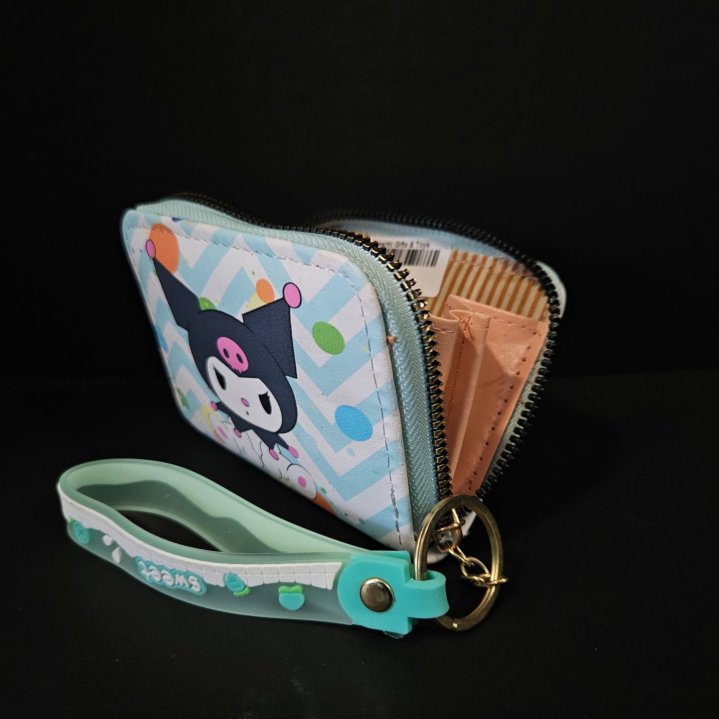 Kuromi character Themed slim pocket wallet easily portable with multiple racks for money,cards & coins storage for Women