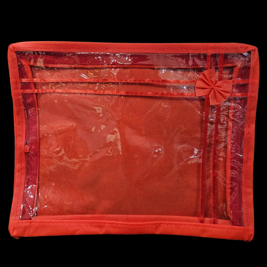 Transparent Zipper Saree storage bag