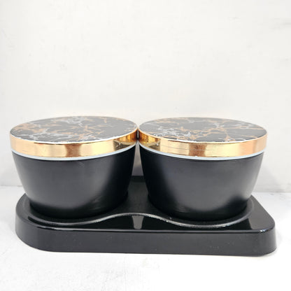 Food & Nuts serving tray & Dry Fruits jars set for multi purpose usage