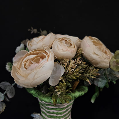 Artificial Garden roses flower bunch for Home & Garden Decoration