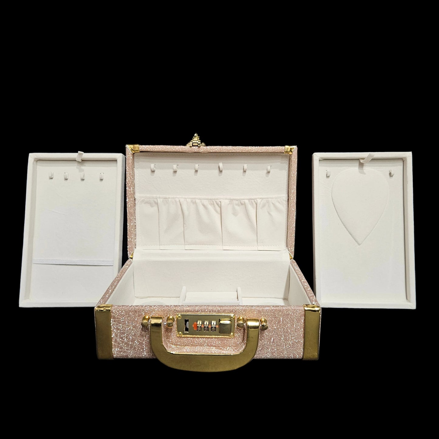 Wooden Bangle Organizers Storage Box with Gold Handle For Women | Bridal Fancy Chudi Box/Chuda Holder & Jewellery Case