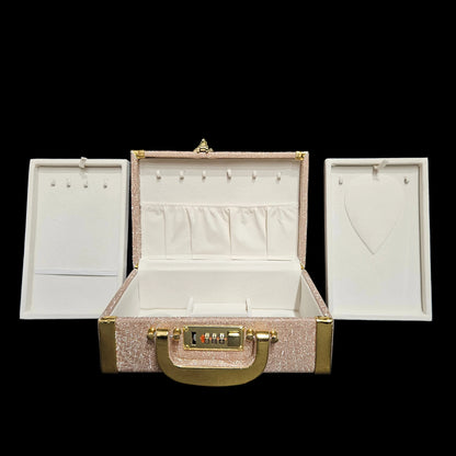 Wooden Bangle Organizers Storage Box with Gold Handle For Women | Bridal Fancy Chudi Box/Chuda Holder & Jewellery Case
