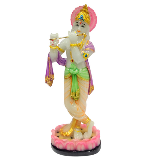 Polyresin Krishna Statue Krishan Ji Murti Statue Idol for Pooja Room Home Temple Office Decor Gifted Piece Home Interrior Idol