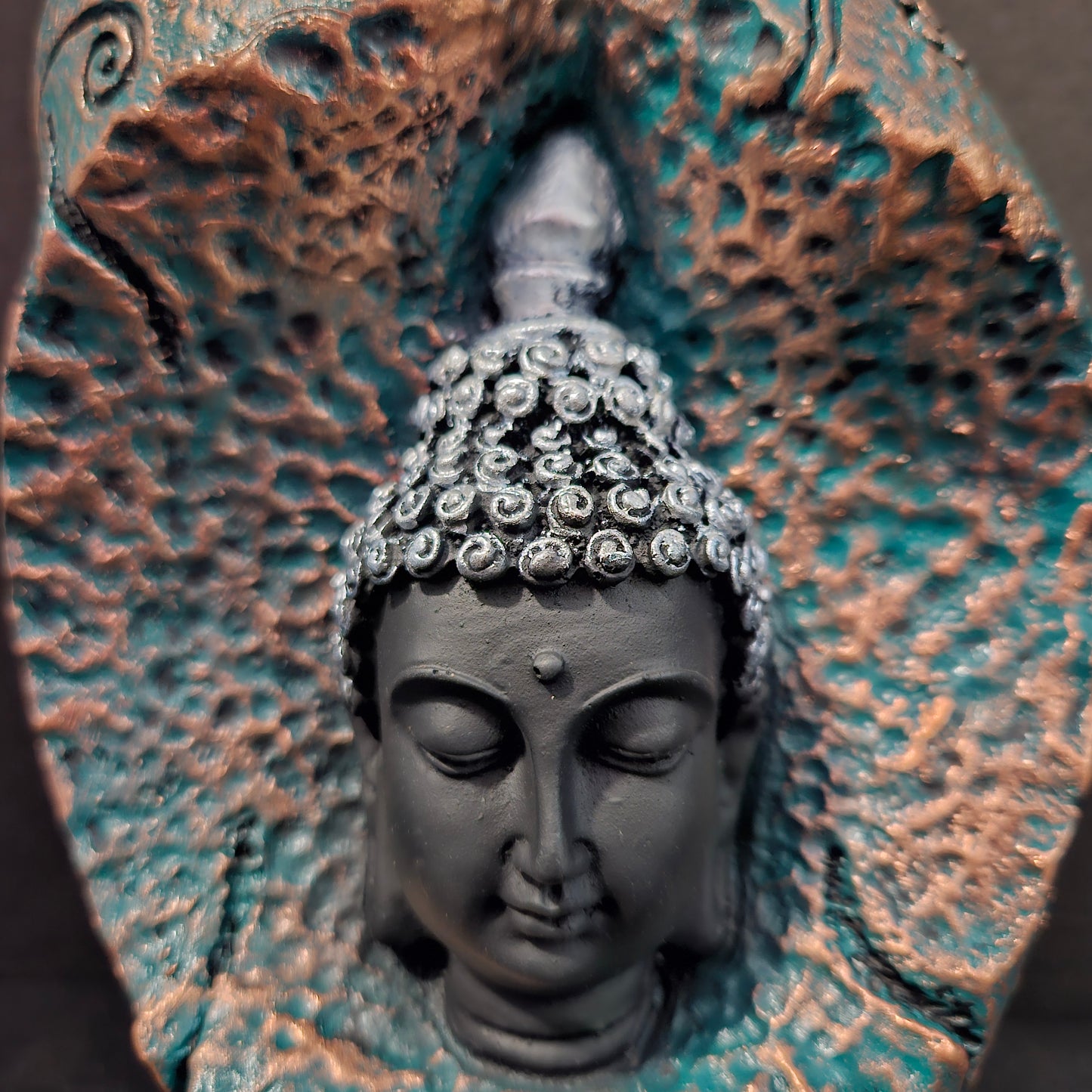 Golden Buddha Resin Head Statue,Showpiece Figurine for home&Temples