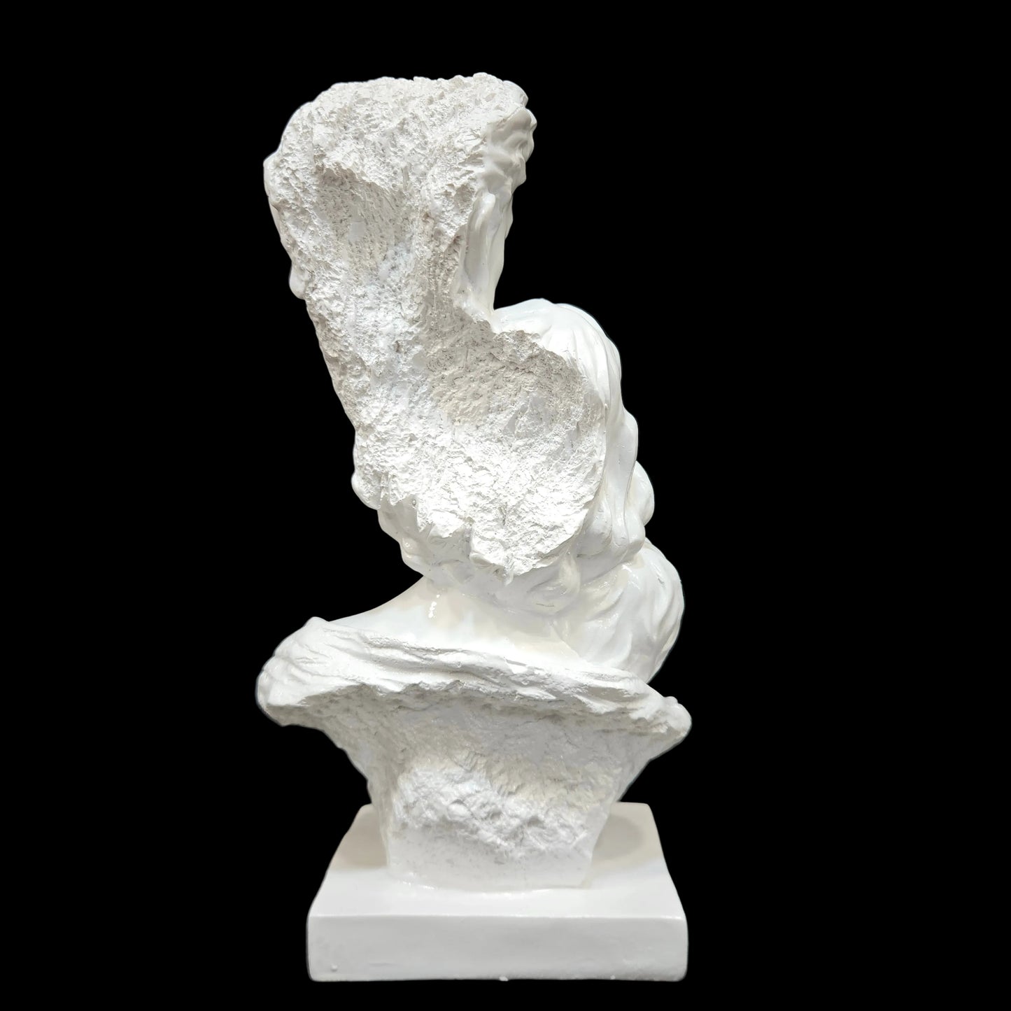 Polyresin Statue Family of 3, for Home Décor and Gifting, White Three Faces Family Portrait Resin Sculpture | Modern Abstract White Bust for Home Decor