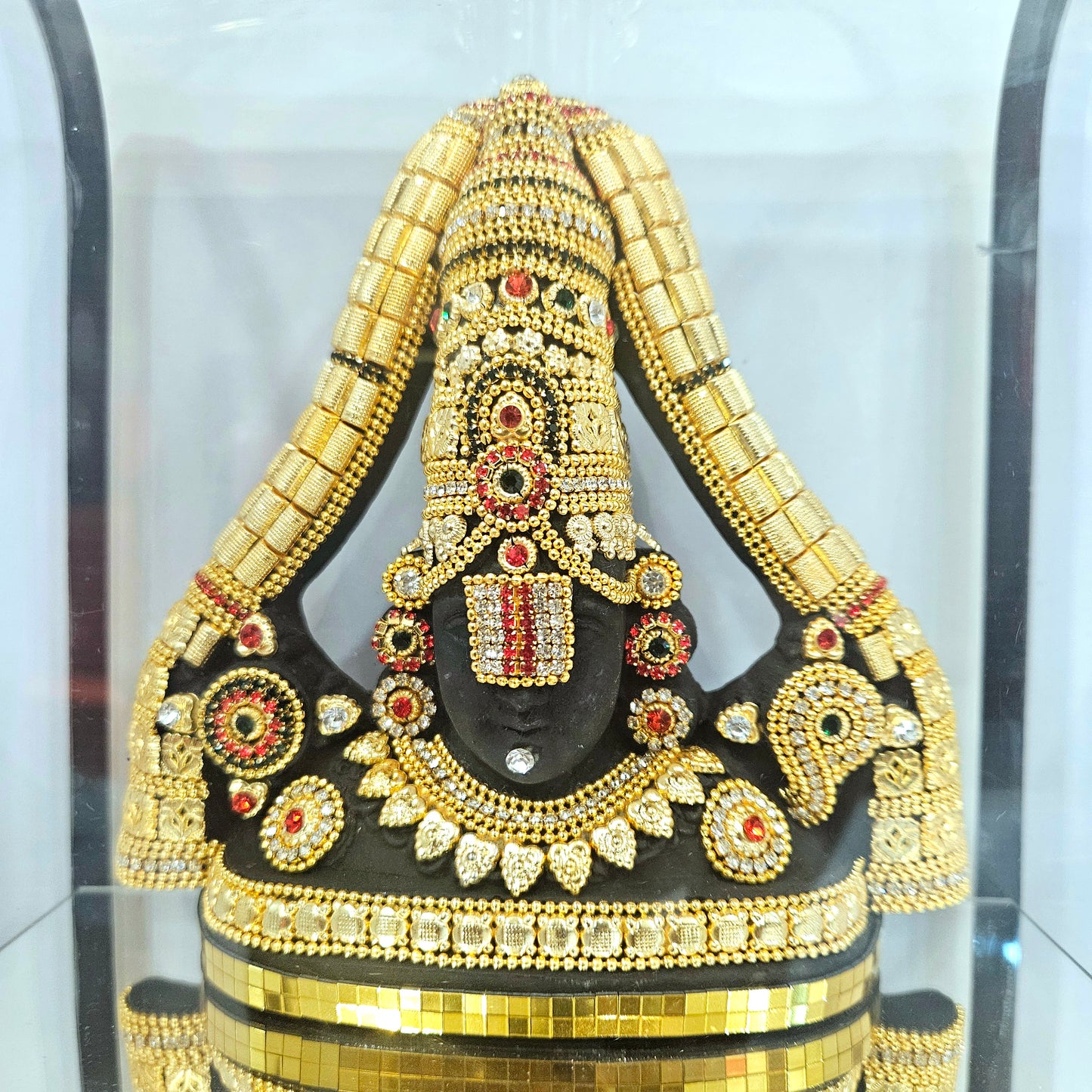 Lord Venkateshwara Balaji 24carats Gold Plated Cabin Idol for Home Decor & Lord Showpiece