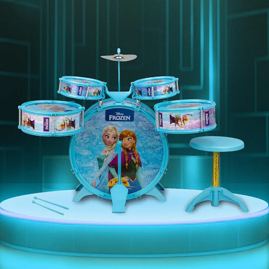 Cartoon characters like Frozen,Barbie & Spiderman themed Drum Set Multifunctional Jazz Drum | Musical Drum Set | Music Play Toy | Kids Percussion Set | Toy Drum kit | Musical Instrument for Kids