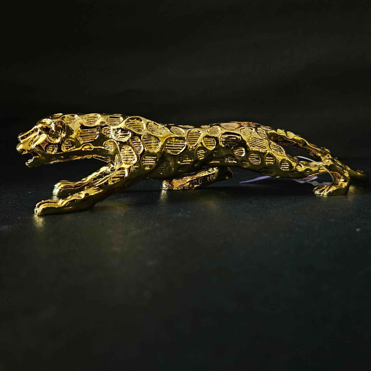 Gold Plated Jaguar Polyresin Showpiece Figurine for desktop & home Decor