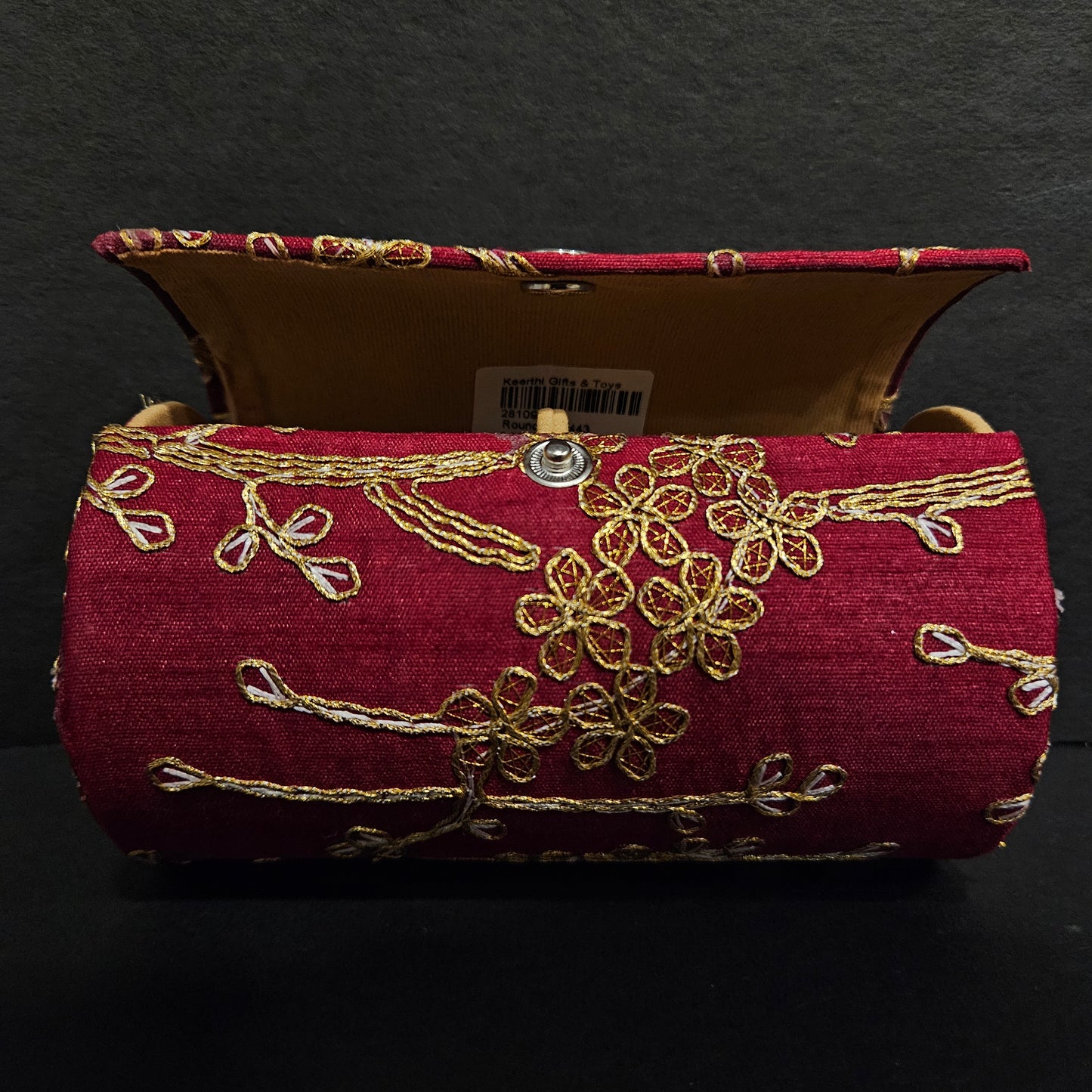 Women's Bangle Organizer Box, with Golden Zari Embroidered easily portable to everywhere for women's
