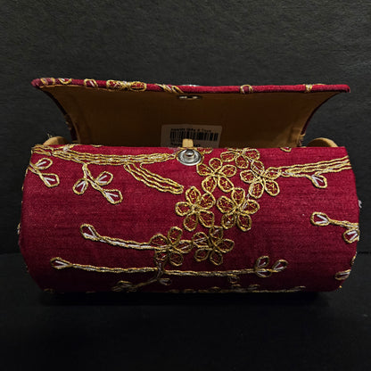 Women's Bangle Organizer Box, with Golden Zari Embroidered easily portable to everywhere for women's