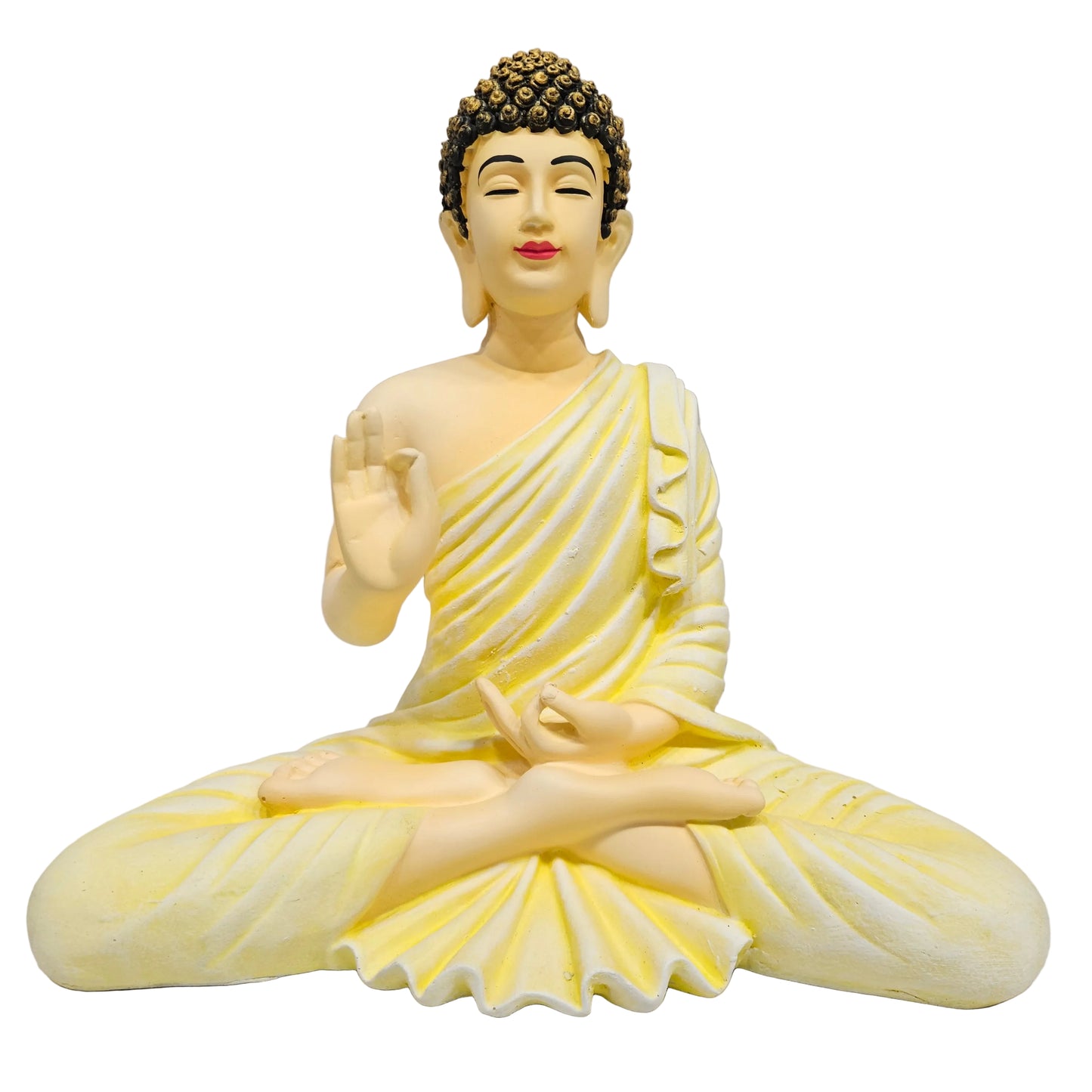 polyresin Meditating Lord Buddha Statue designed as a decorative home showpiece