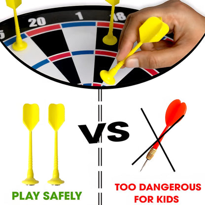 Magnetic Dart Board with Darts for Adult Indoor and Outdoor Game for Kids with 6 Darts
