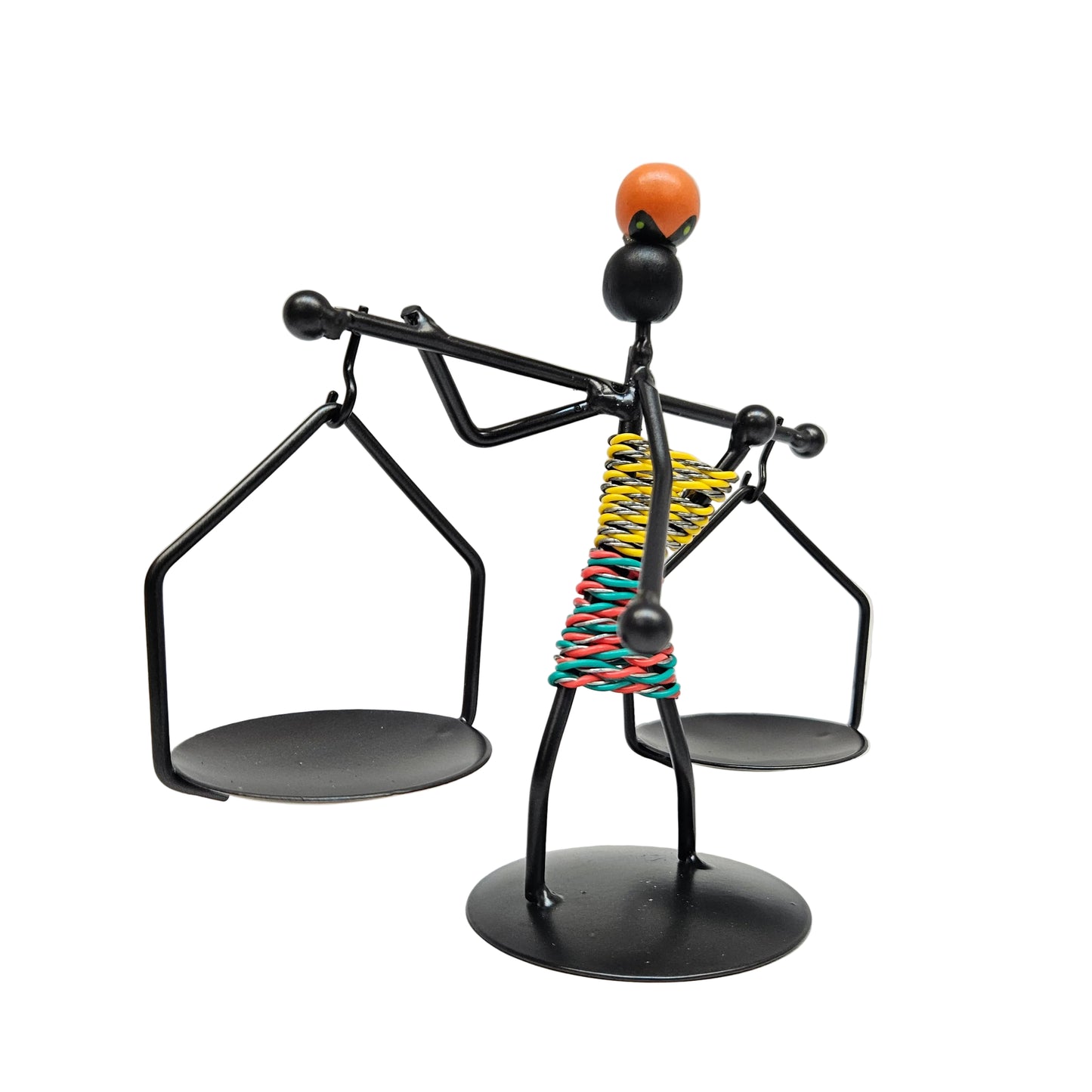 Iron Tealight Candle Stand Abstract Figurine Candle Holder Votive Candle Rack Decorative Table Candlestick Figurine Art Craft for Home Party Restaurant