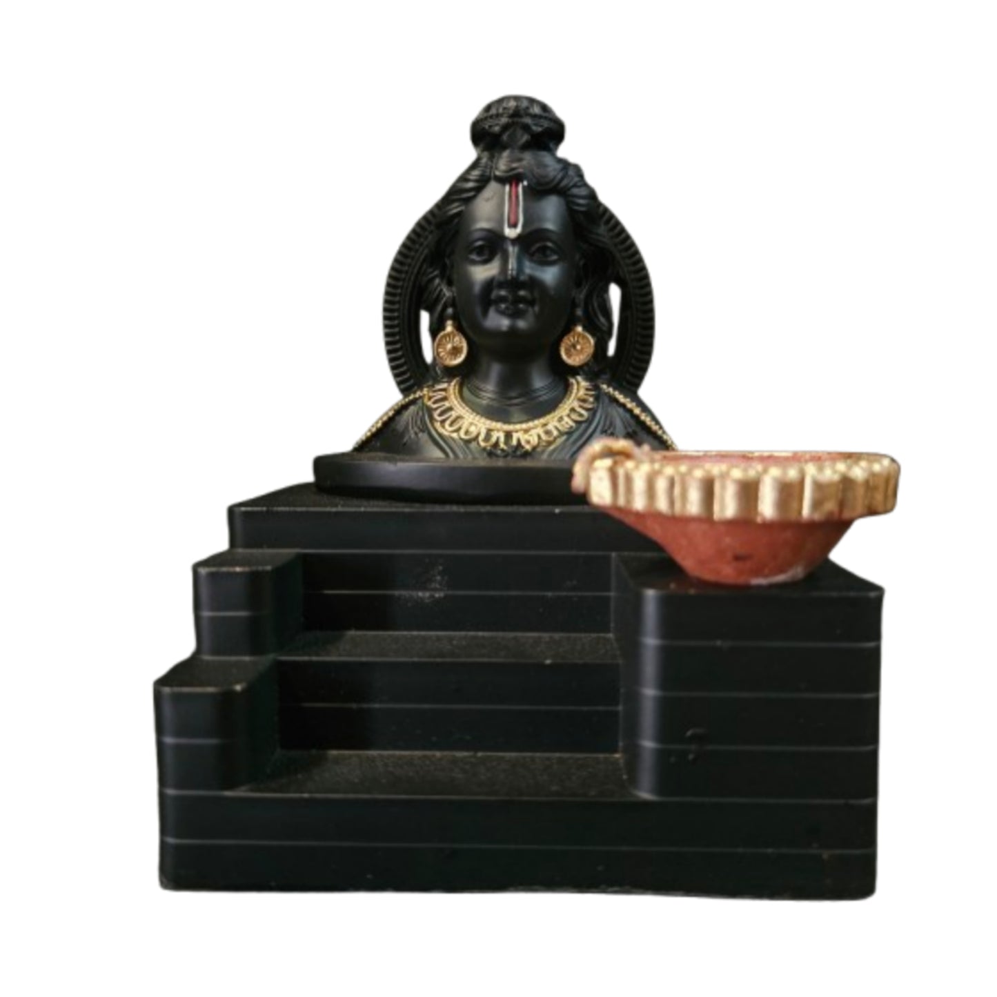 Lord shiva Idol with wax diya for Car Dashboard Temple & Gifting Statue Figurine