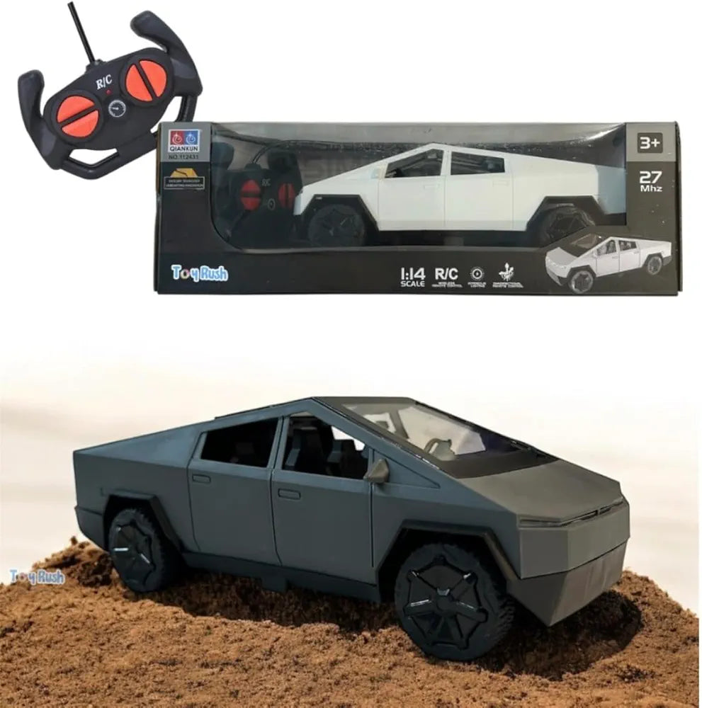 Pickup car Remote Control Car model for Kids Tesla Cybertruck Toy High Speed with Dual Motor 2.4GHz Long Battery Life Light Effects Runs On All-Terrain 1:14 Rc Car,multicolor