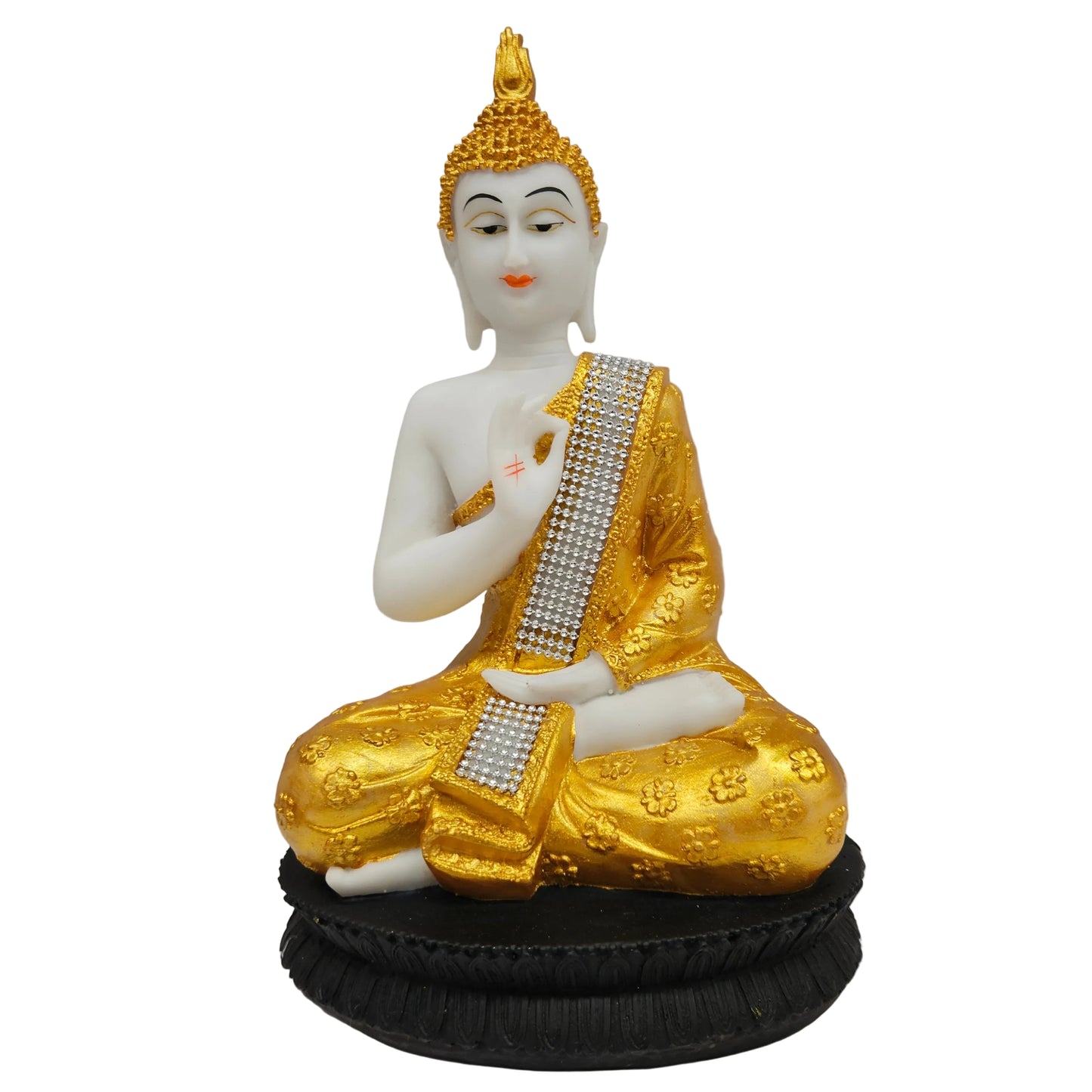 Handicrafts Polyresin Sitting Buddha Idol Statue Showpiece for Home Decor Decoration & Gifting
