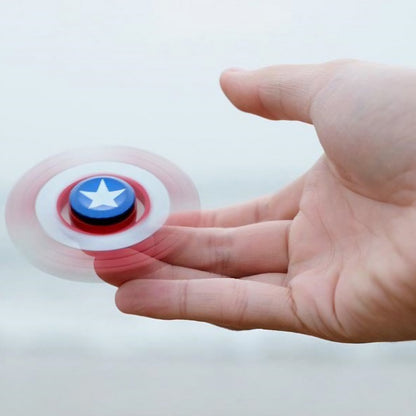 Captain America Fidget Ultra Speed Light Weight Metal Wind Spinner Toy
