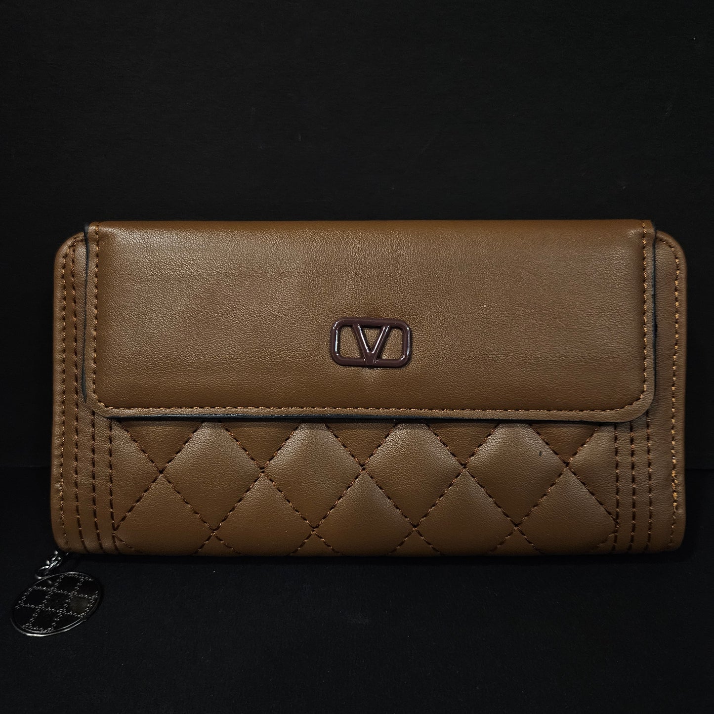 Leather Thin Slim Wallets for Women with magnetic clip & Zipper