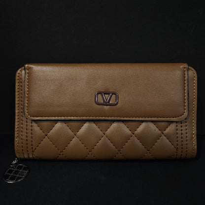 Leather Thin Slim Wallets for Women with magnetic clip & Zipper