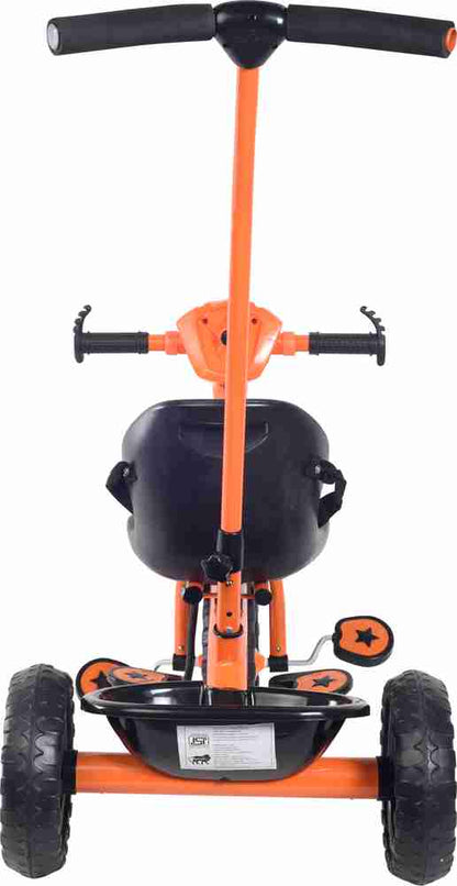 Dash star chase star baby tricycle with parental control handle for movement,cushion seat for comfortable experience