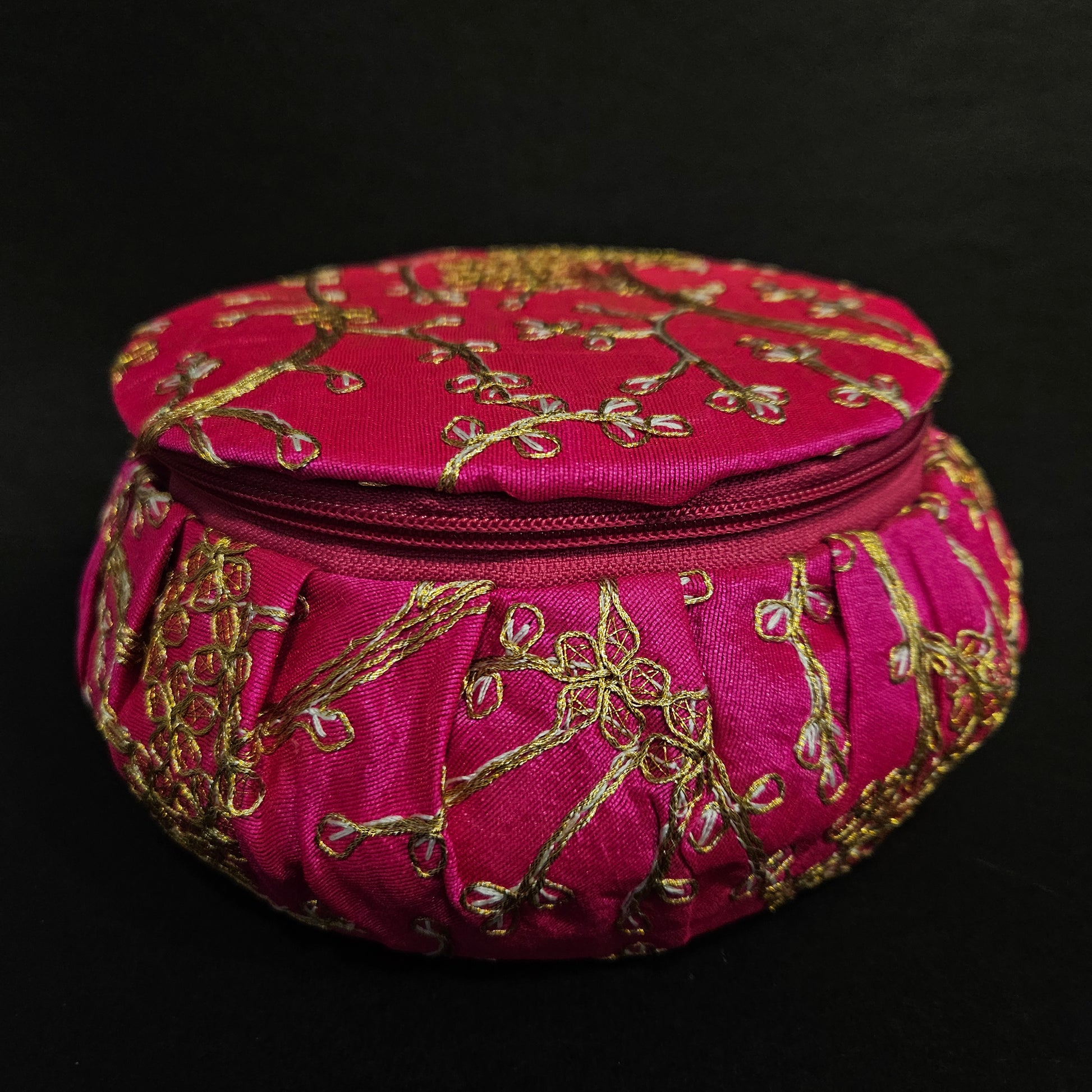 Rajasthani Style Royal Clutch Silk Jewelry or Bangle Box with