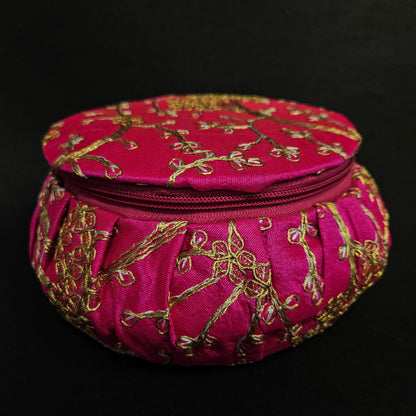 Rajasthani Style Royal Clutch Silk Jewelry or Bangle Box with vintage designer women collection for gifting and weeding collection
