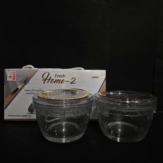Fresh Home-2 a sweet gift set of 2 piece glass storage container for Return gift