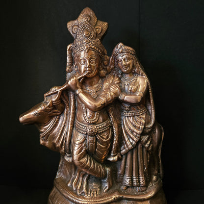 Lord Krishna Spirtual Copper idol Statue showpiece Figurine for Pooja Room & home Decor