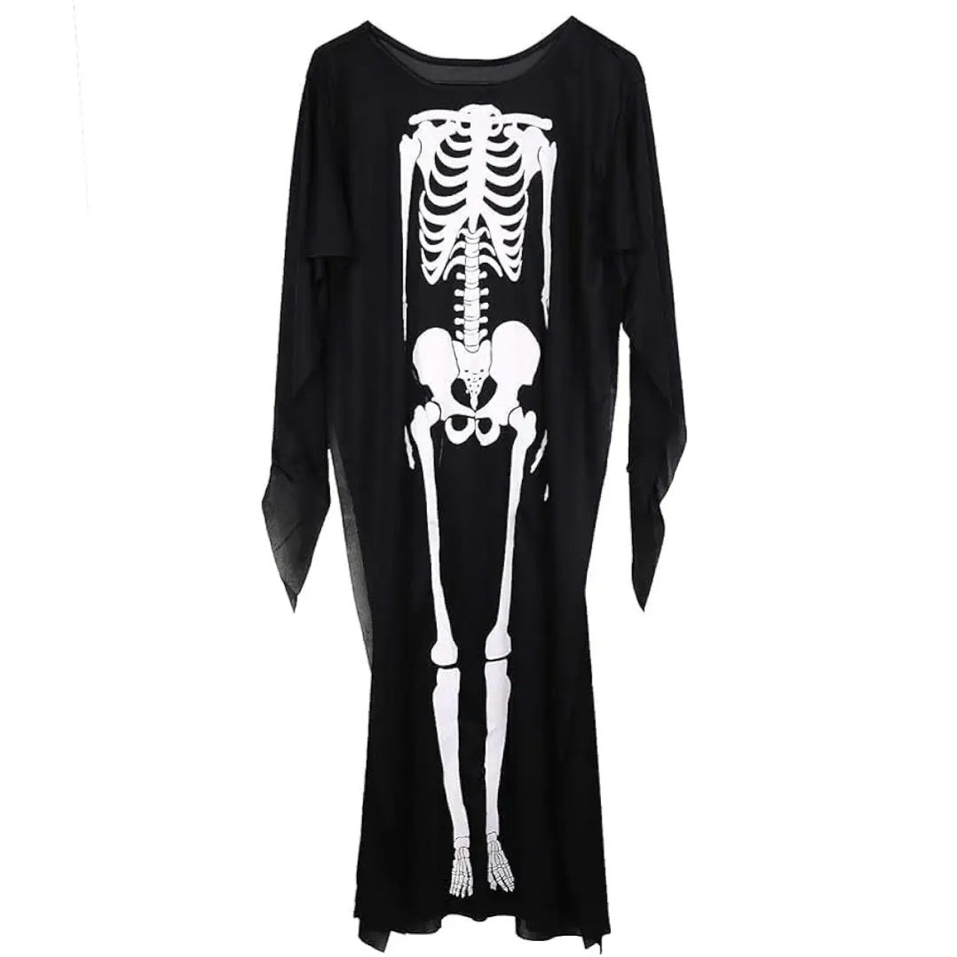 Halloween Skeleton kids Costume Set, Horror Skull Scream Costume Robe Spooky Ghost Face Skeleton Costume for kids from 8-10 years