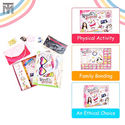 Unicorn Toys Art & Craft Kit for Kids Girls / Best Birthday Gift for Girls / Hobby Craft Kit,Paper;Fabric;Metal