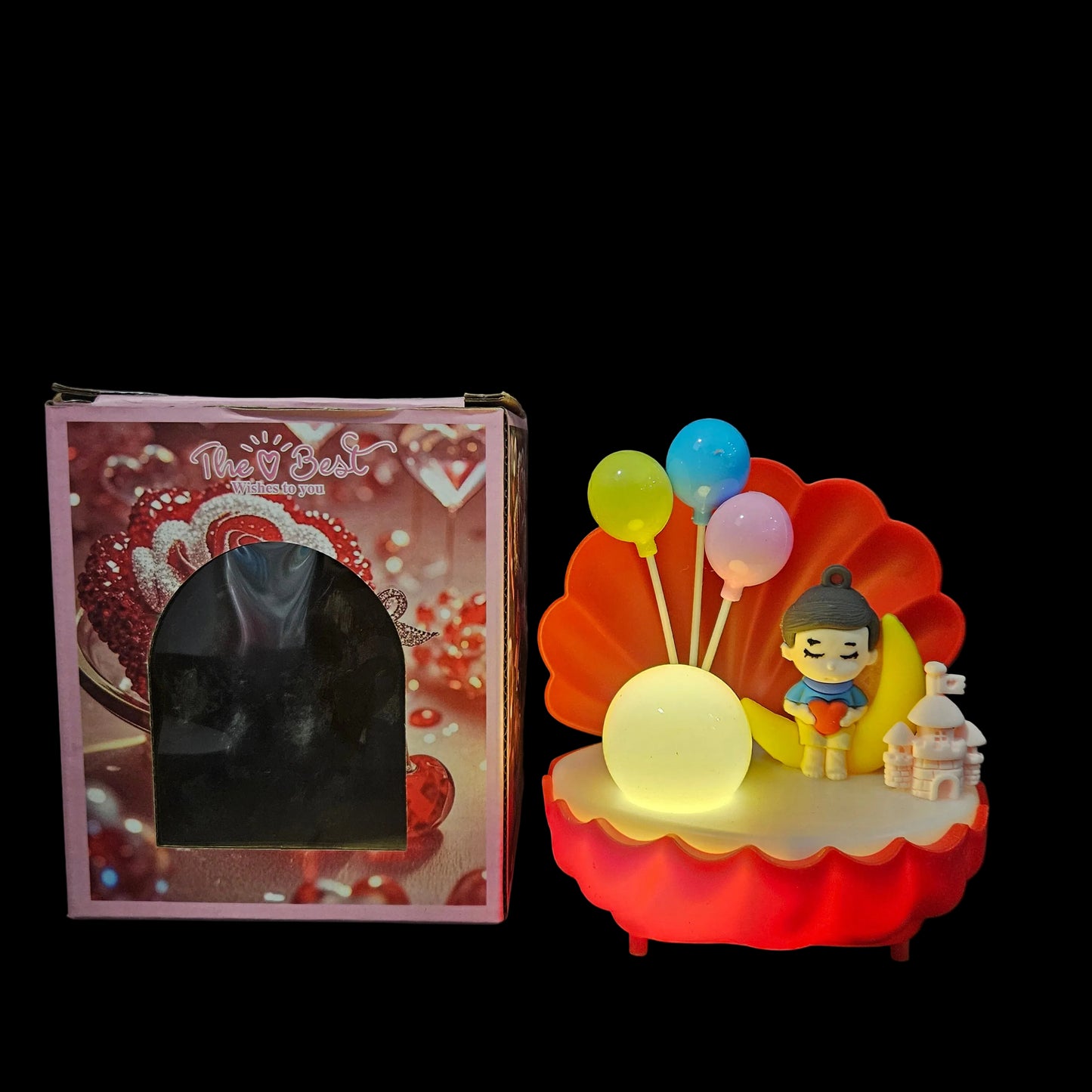 Sea shell Shaped lighting Showpiece Figurine for couple gifting