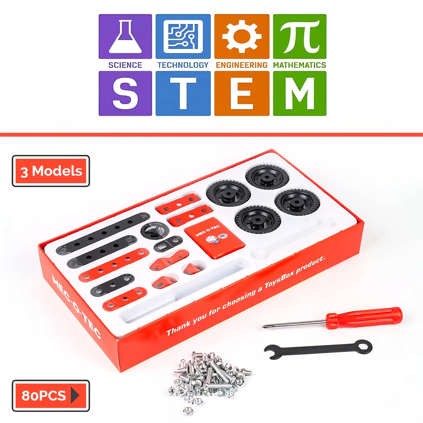 MEC-O-Tec Cars 1 Metal Construction Toy for Kids 6+