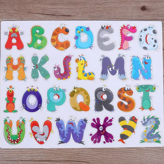 Magnetic educational letter stickers for kids
