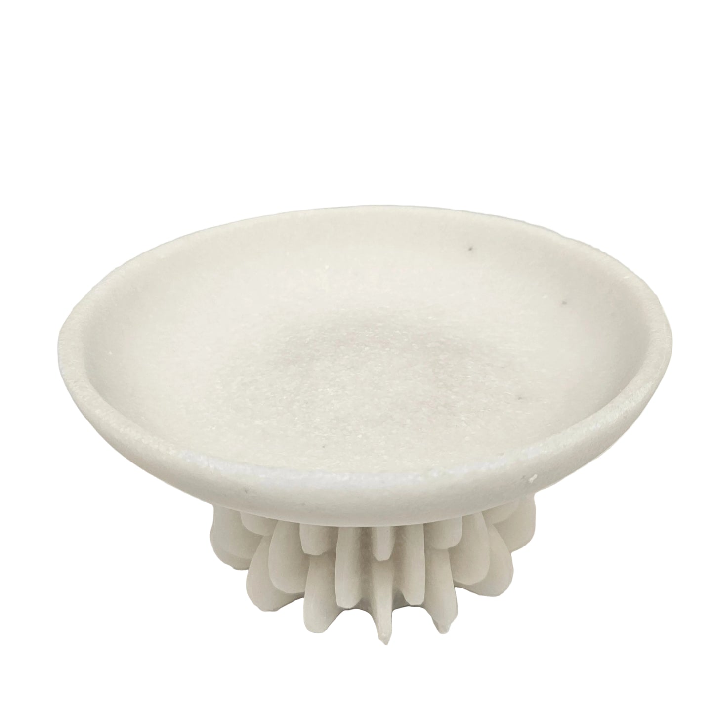 Studio Genuine White Marble Lotus Flower Dish – Hand-Carved Jewelry Tray, Ring Holder, Decorative Trinket Bowl, Soap Dish for Bathroom Vanity, Nightstand, or Home Decor