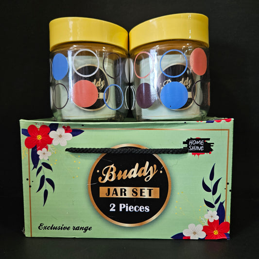Home shine Buddy 2 pieces jar set Exclusive range for groceries & Dry Fruits Storage jars